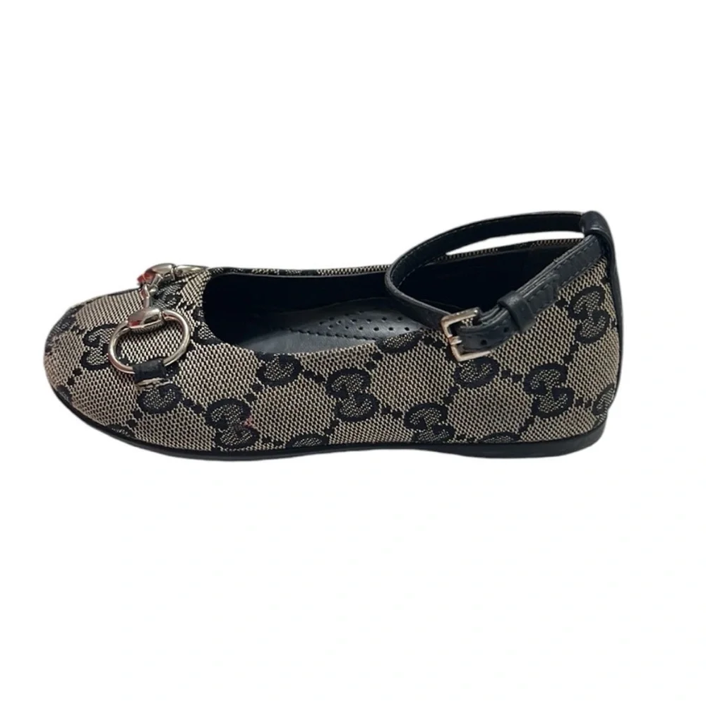 Gucci Monogram Print Ballerina Shoes Size EU 24